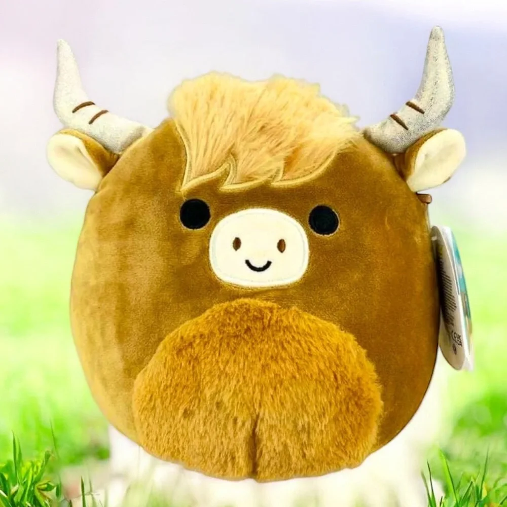 Squishmallows Wilfred‎ Highland Cow 8” Plush Kellytoy NWT